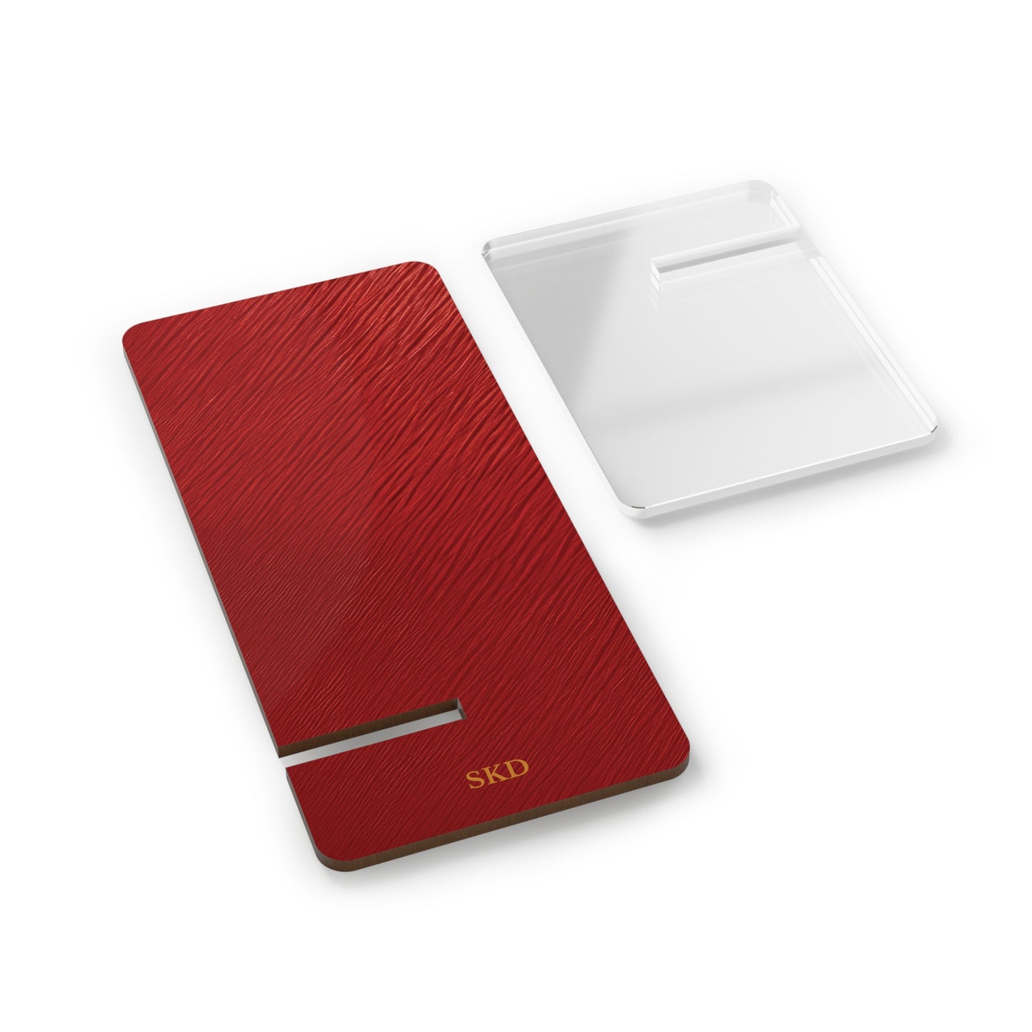 Crimson Reverie | Striking Dark Red Smartphone Display Stand | Desk Organizer, Phone Holder, Unique Gift, Home Decor, Office Accessory