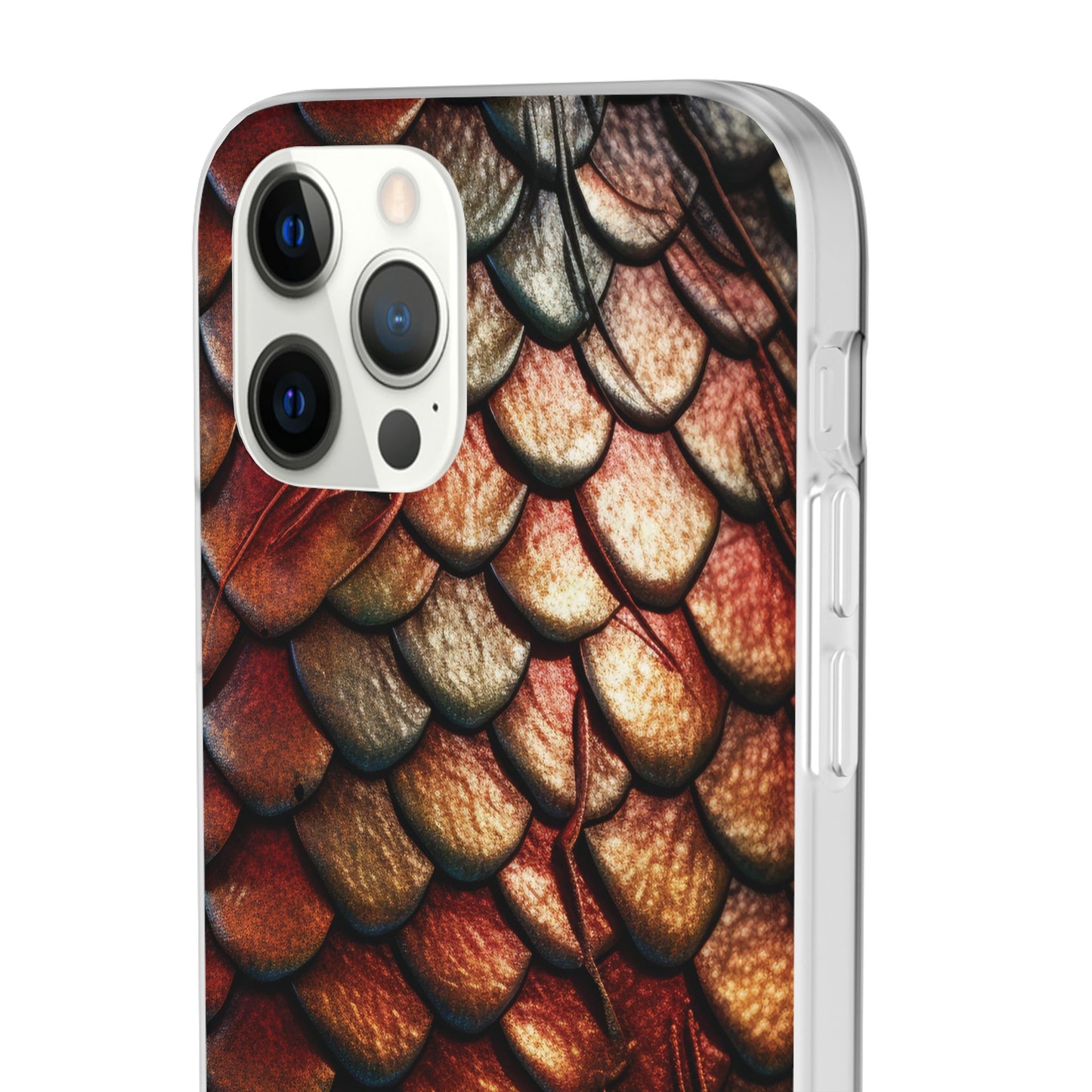 LIMITED EDITION: Enchanging Mystique |  Multi-Color Dragon Scale iPhone Case | Shock-Absorbing TPU Protective Cover, Slim & Wireless Charging Compatible, All iPhone Sizes