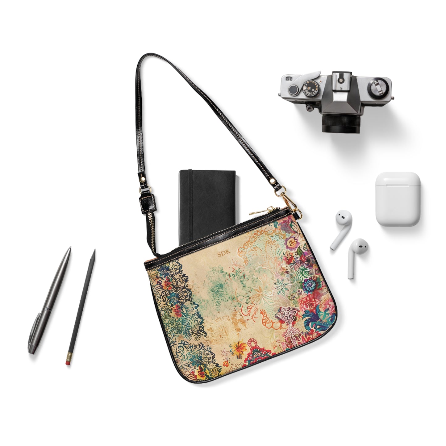 LIMITED EDITION: Timeless Tapestry | Ivory Floral Embroidered Small Shoulder Bag | Delicate Garden Luxury for Year-Round Style
