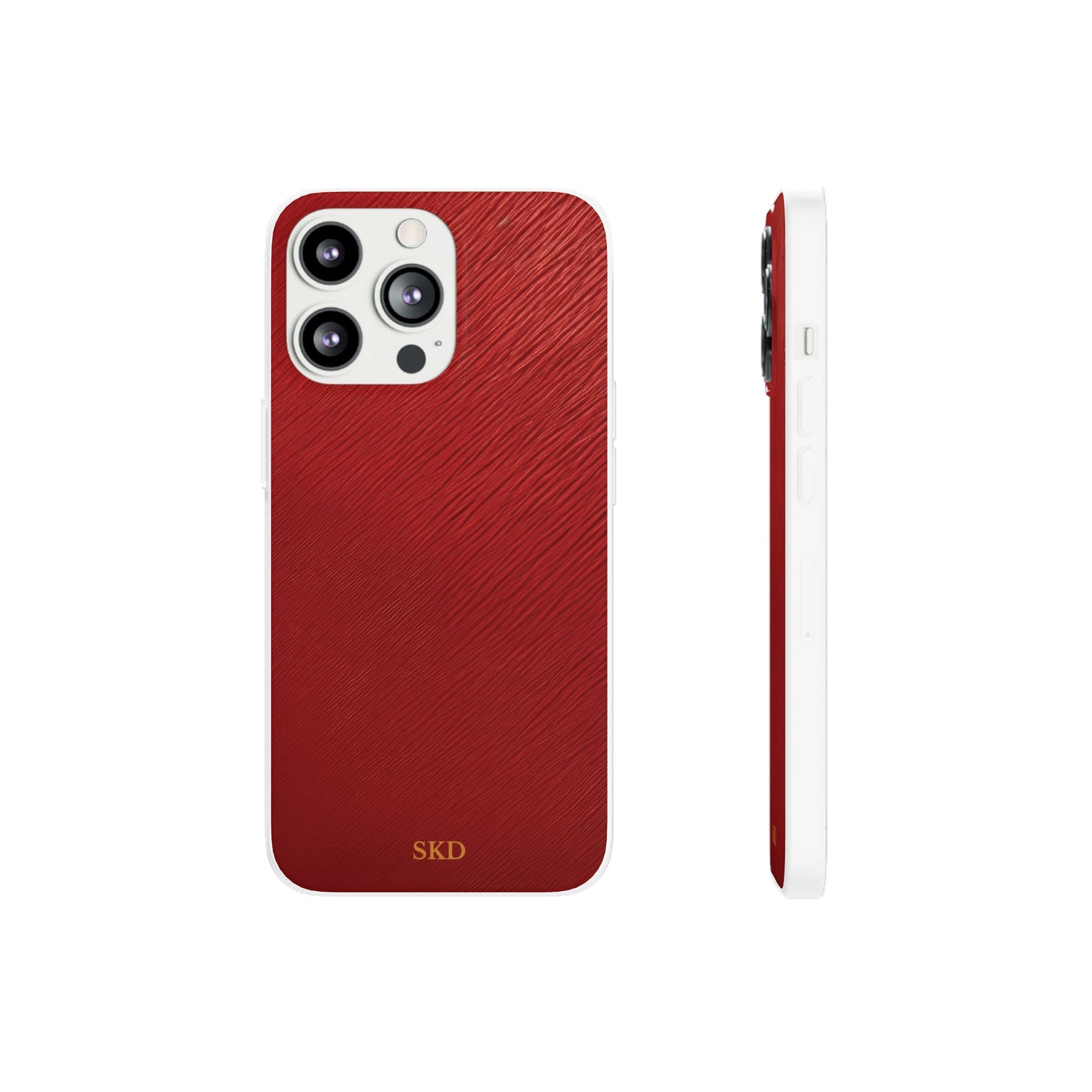 Crimson Reverie | Striking Dark Red iPhone Case | Shock-Absorbing TPU Protective Cover, Slim & Wireless Charging Compatible – Unique Tech Gift for All iPhone Sizes