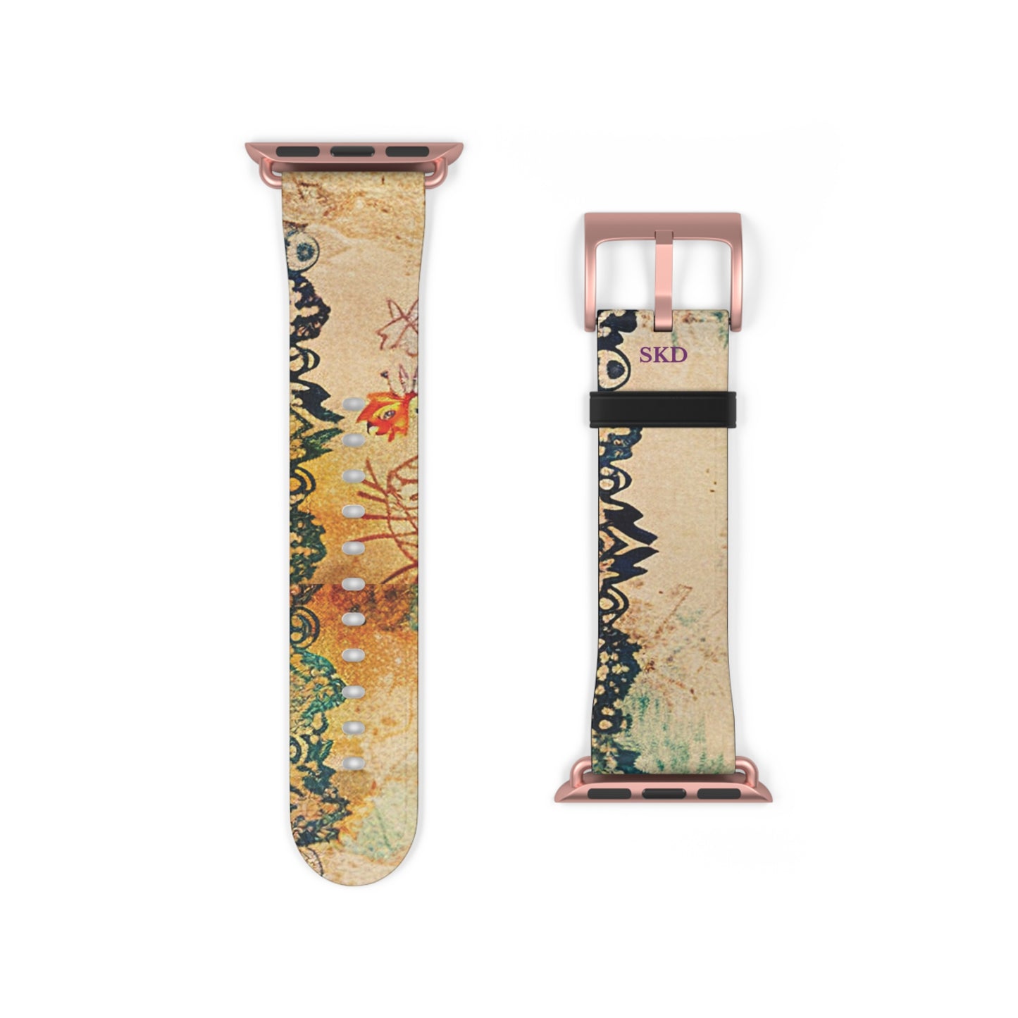 LIMITED EDITION: Timeless Tapestry | Vintage Floral Apple Watch Band (RoHS, REACH & Intertek Certified) | Stainless Steel Buckle, All Series Compatible