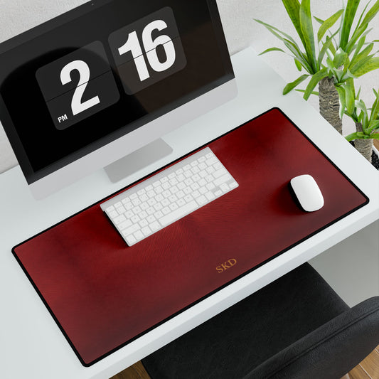 Crimson Reverie | Striking Dark Red Computer Desk Mat | Non-Slip Rubber Base, Smooth Surface for Home Office, Gaming & Creative Spaces