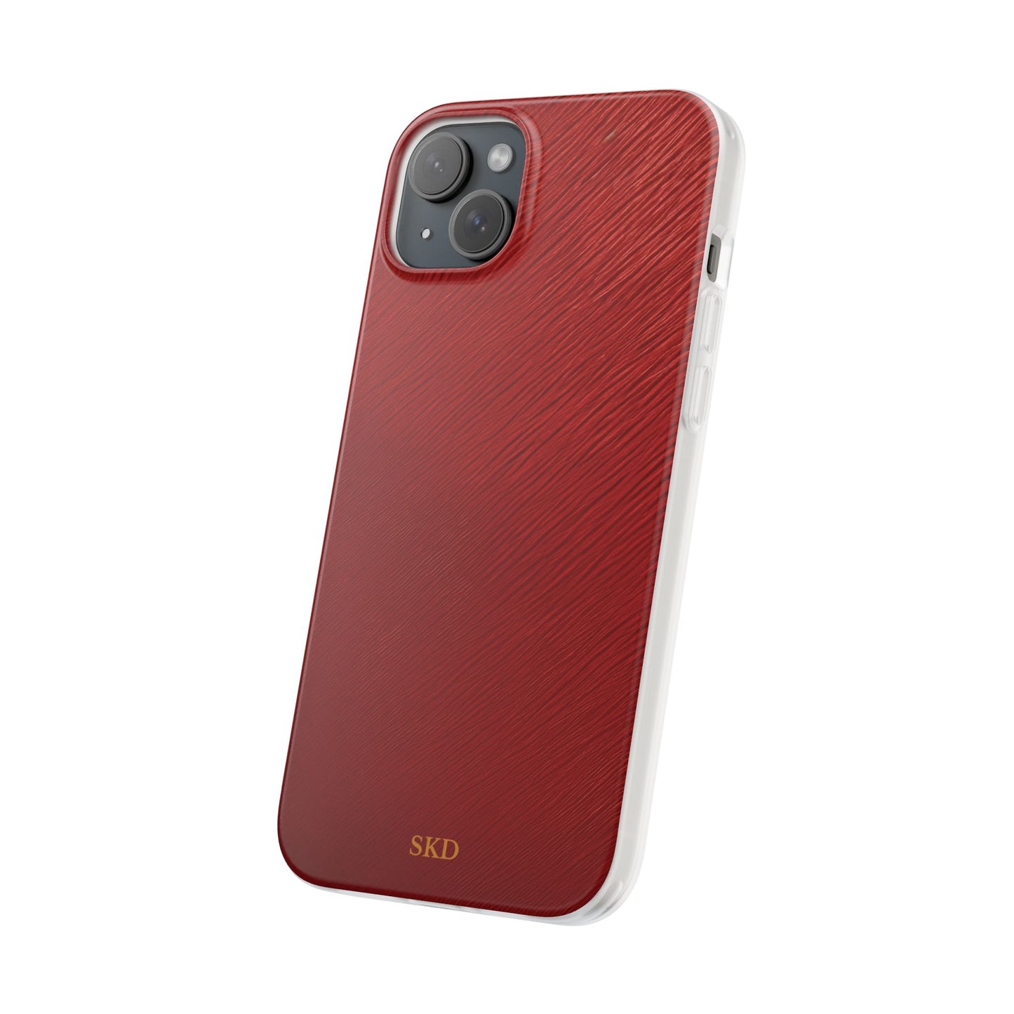 Crimson Reverie | Striking Dark Red iPhone Case | Shock-Absorbing TPU Protective Cover, Slim & Wireless Charging Compatible – Unique Tech Gift for All iPhone Sizes