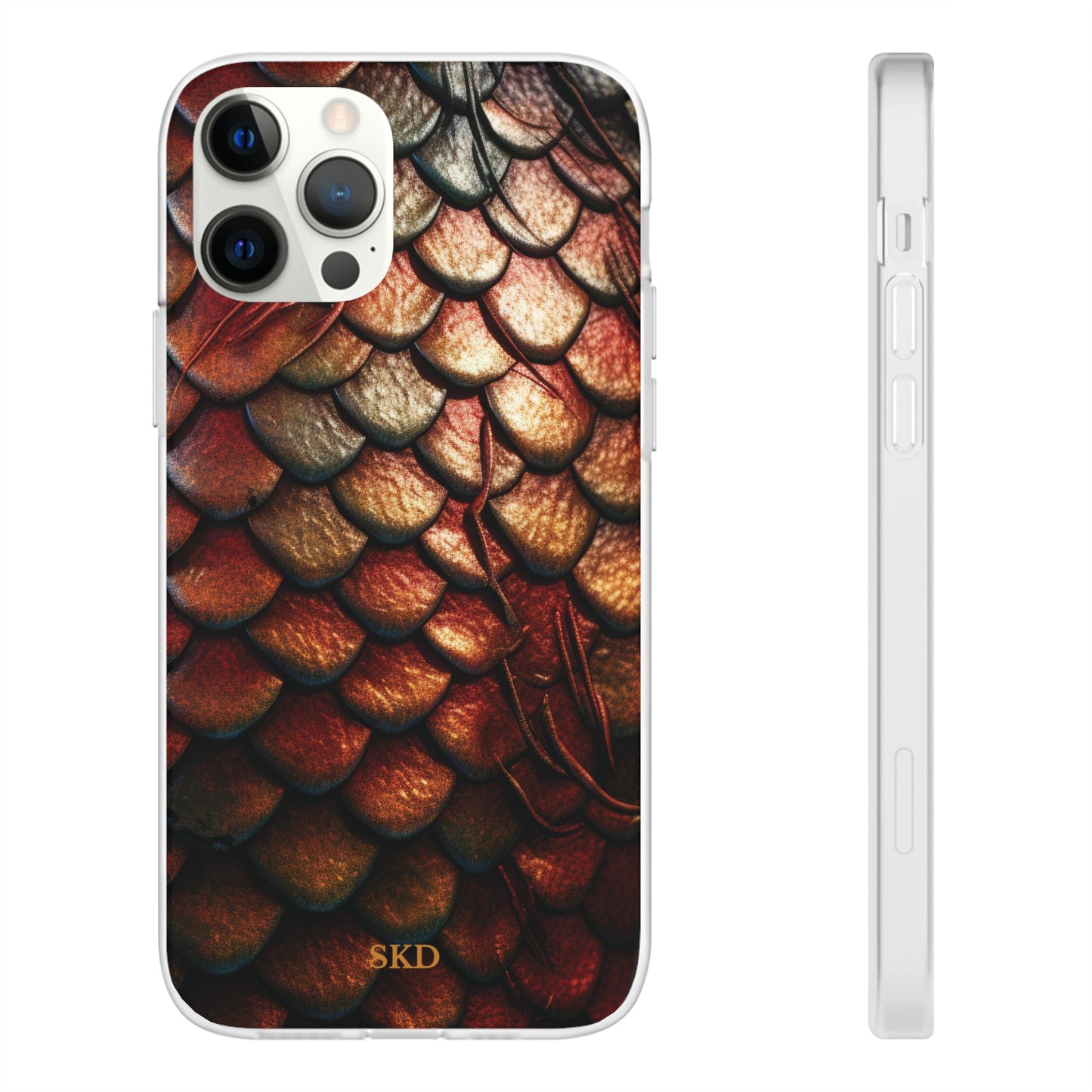 LIMITED EDITION: Enchanging Mystique |  Multi-Color Dragon Scale iPhone Case | Shock-Absorbing TPU Protective Cover, Slim & Wireless Charging Compatible, All iPhone Sizes