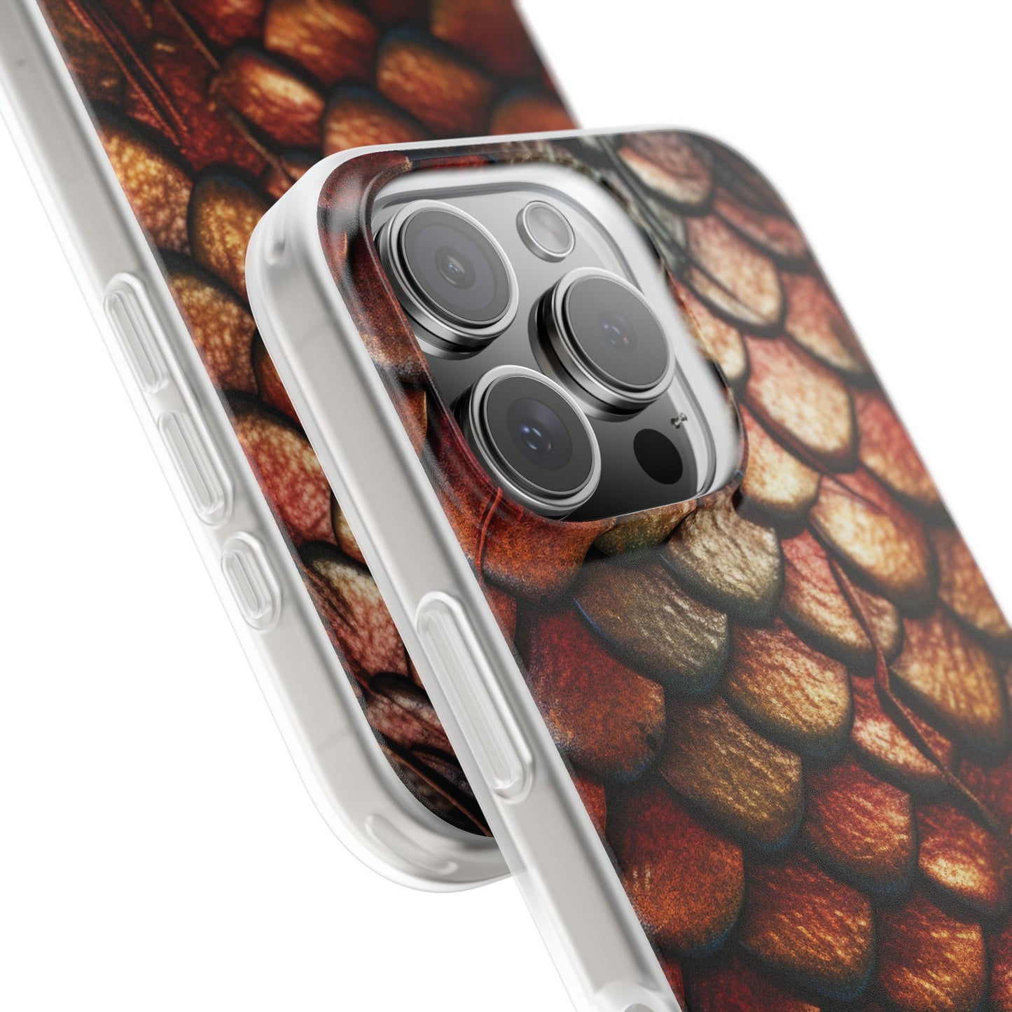 LIMITED EDITION: Enchanging Mystique |  Multi-Color Dragon Scale iPhone Case | Shock-Absorbing TPU Protective Cover, Slim & Wireless Charging Compatible, All iPhone Sizes