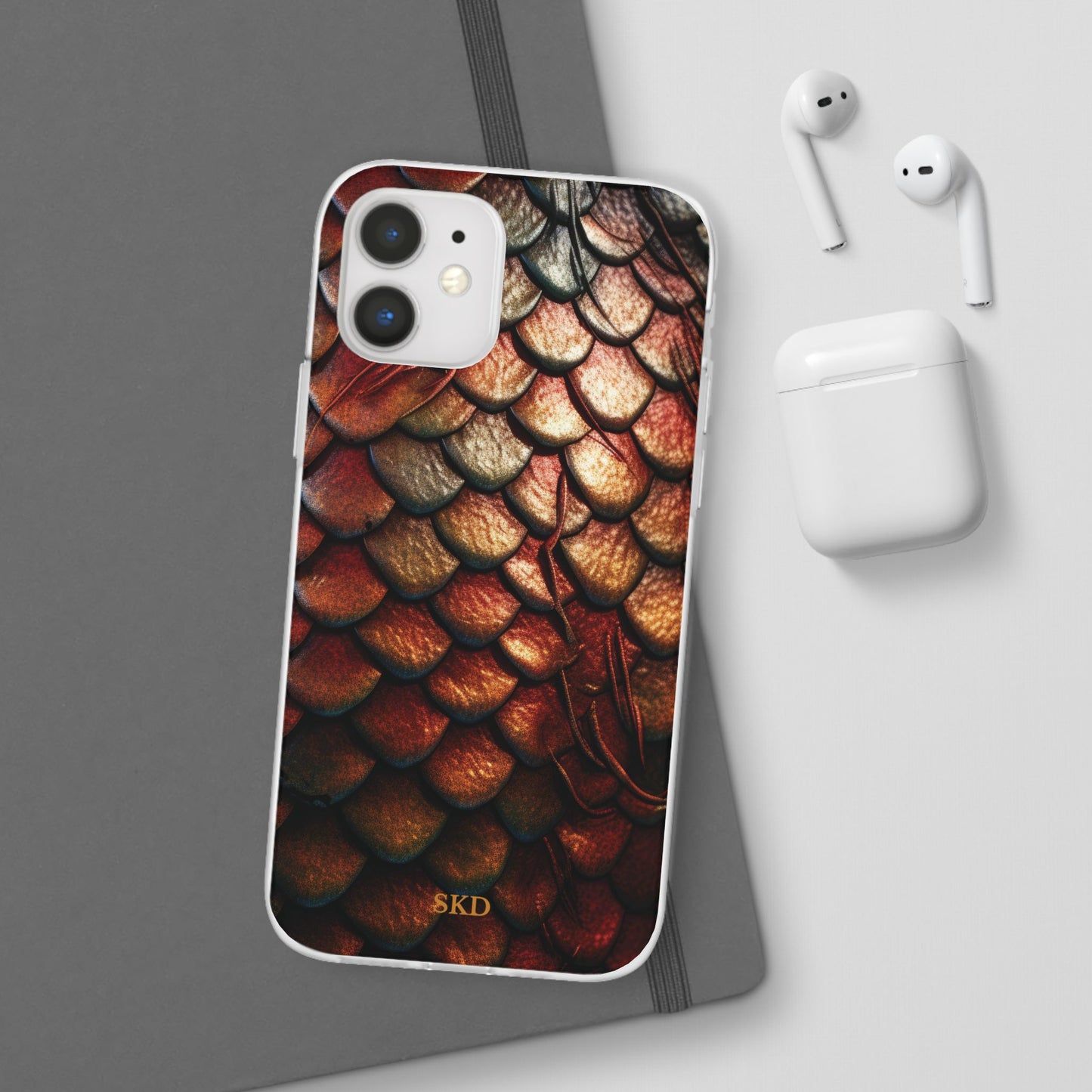 LIMITED EDITION: Enchanging Mystique |  Multi-Color Dragon Scale iPhone Case | Shock-Absorbing TPU Protective Cover, Slim & Wireless Charging Compatible, All iPhone Sizes