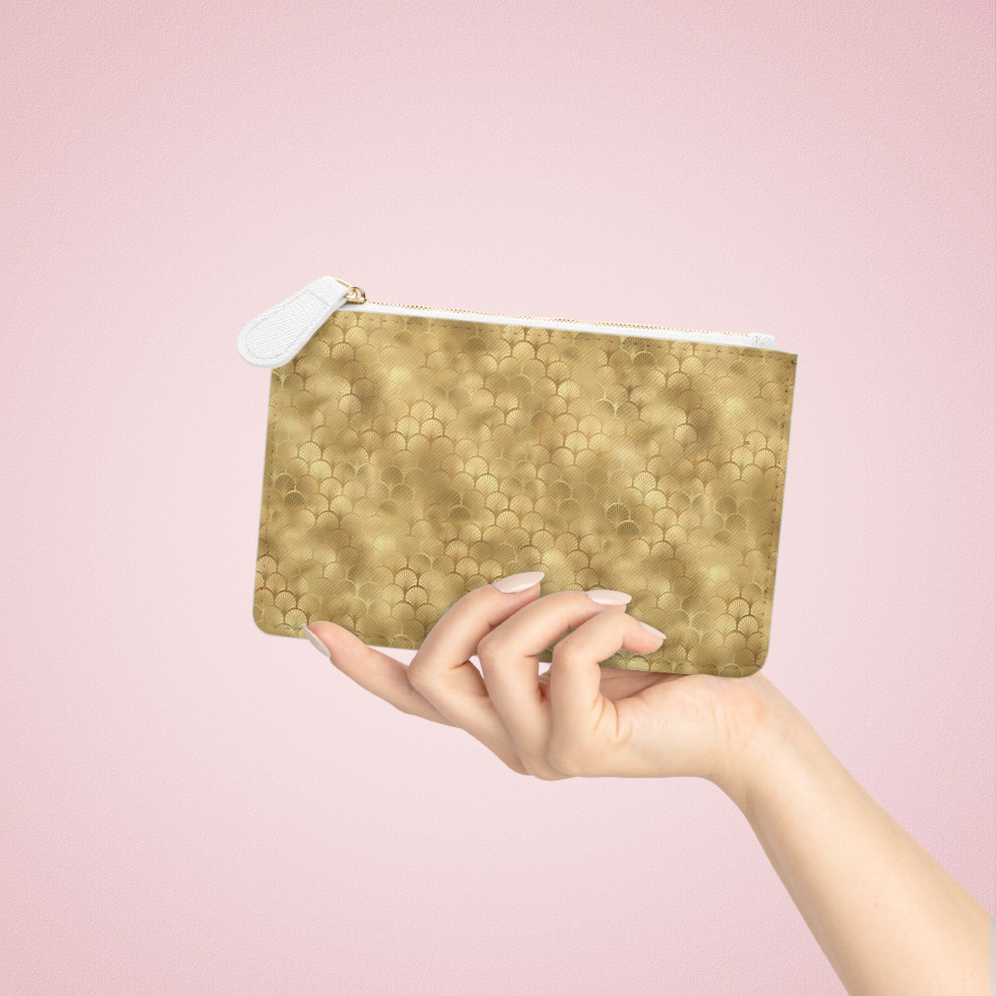 Collector's Vault: Gold Horizon | Metallic Gold Smooth Mini Clutch Bag | Sunlit Glamour for Every Celebration