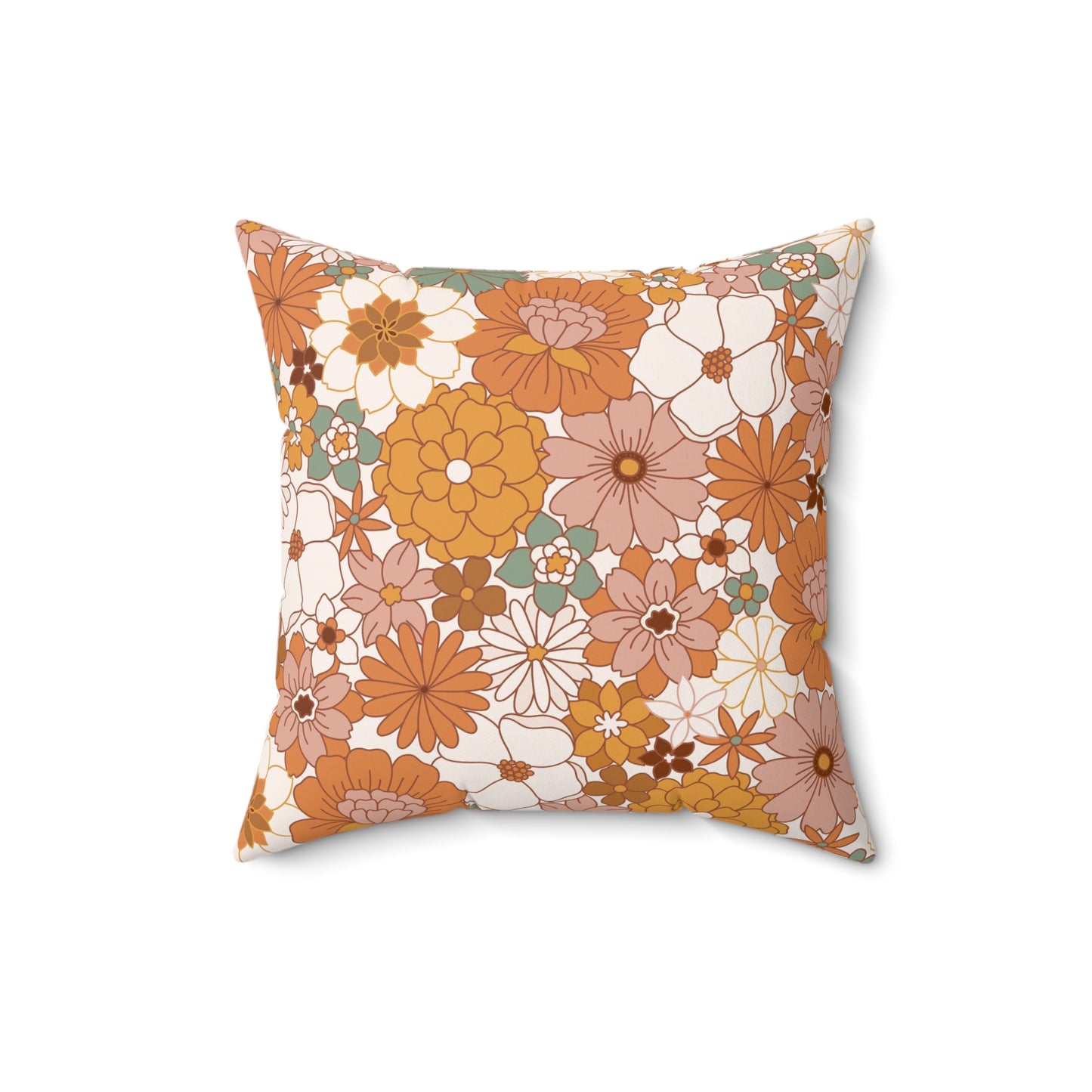 70s Style Custom Spun Polyester Square Pillow – A Retro Revival for Your Home Decor - Stylish Double-Sided Home Décor Accent for a Personalized Touch