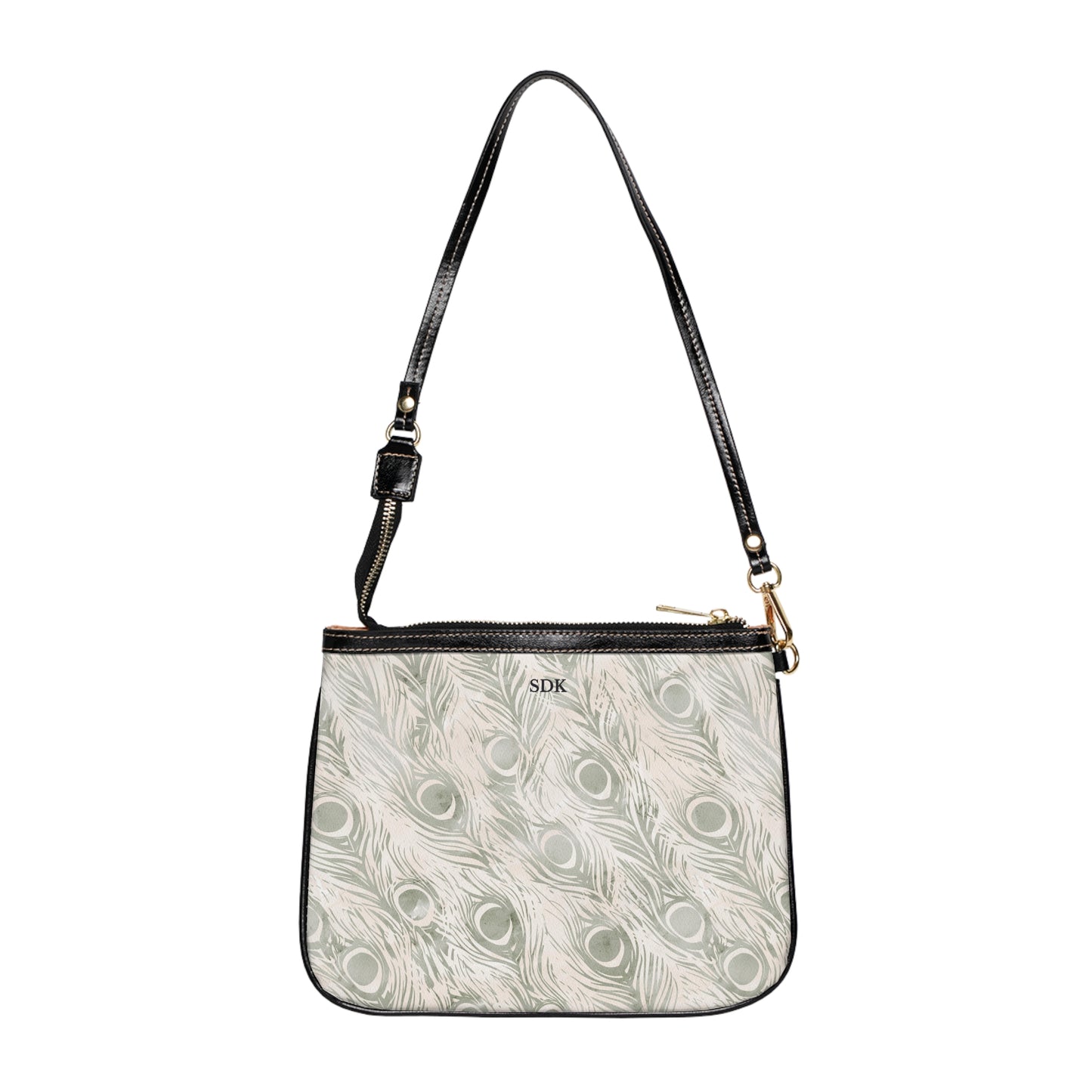 Vault Exclusive: Snowy Plume | White Feather-Patterned Small Shoulder Bag | Pristine Beauty for Winter & Bridal Occasions