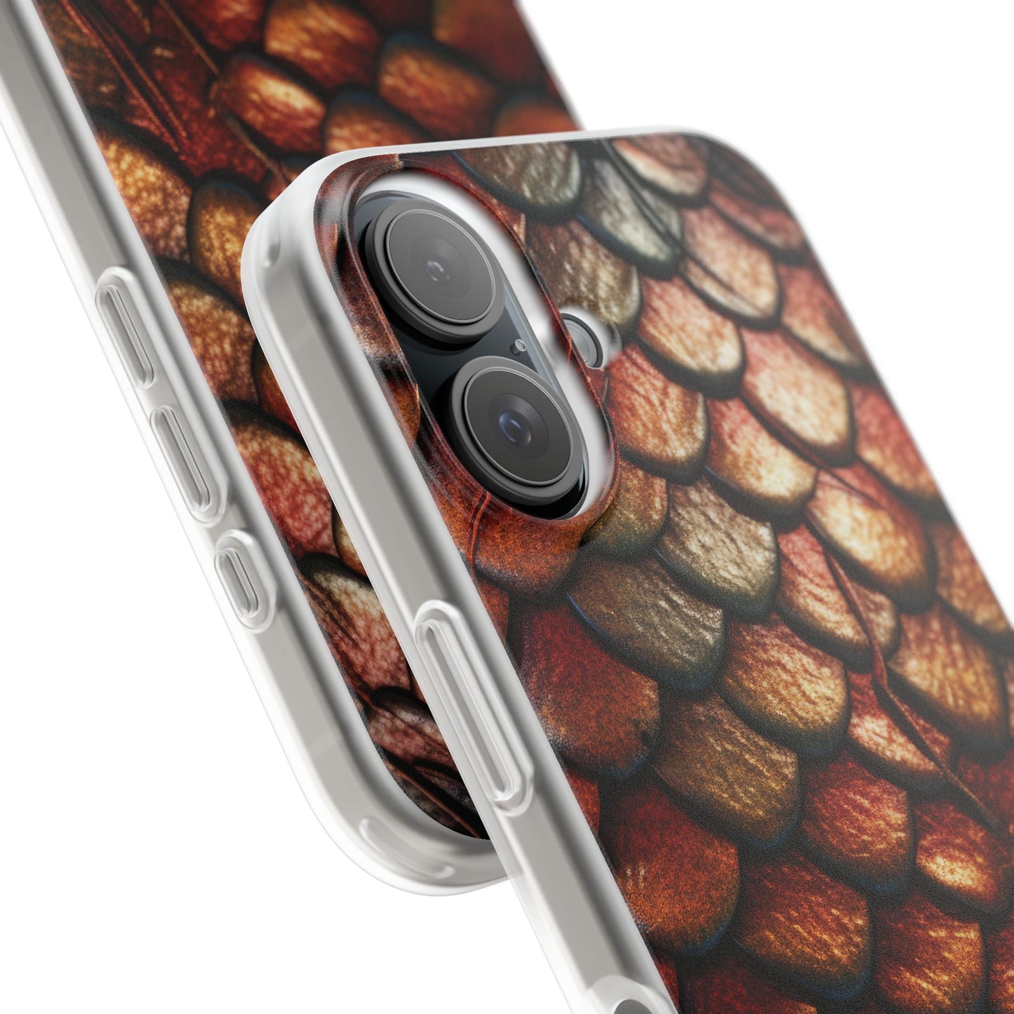 LIMITED EDITION: Enchanging Mystique |  Multi-Color Dragon Scale iPhone Case | Shock-Absorbing TPU Protective Cover, Slim & Wireless Charging Compatible, All iPhone Sizes