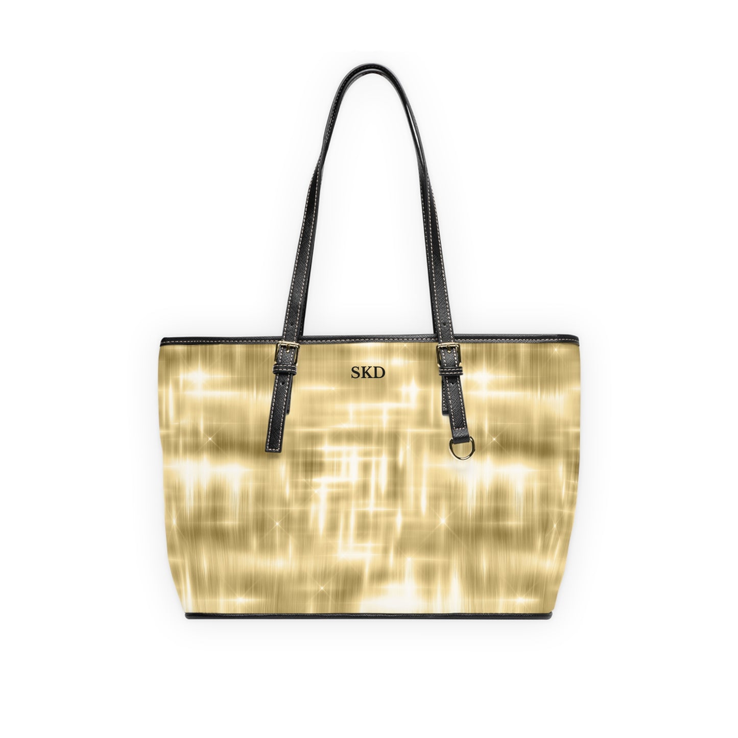 Collector's Vault: Aurum Gala | Glitter & Gold Smooth Shoulder Bag | Radiant Showpiece for Grand Occasions