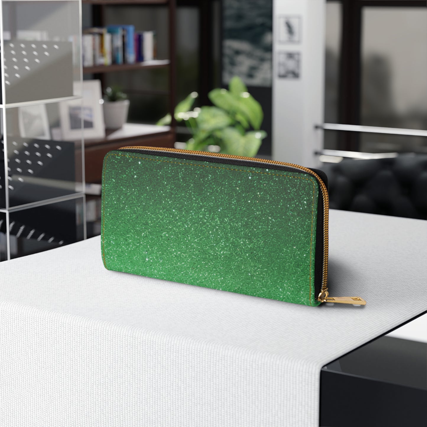 LIMITED EDITION: Emerald Enchantment | Shimmering Fairytale Zipper Wallet | Radiant Sophistication in Every Shade of Courage