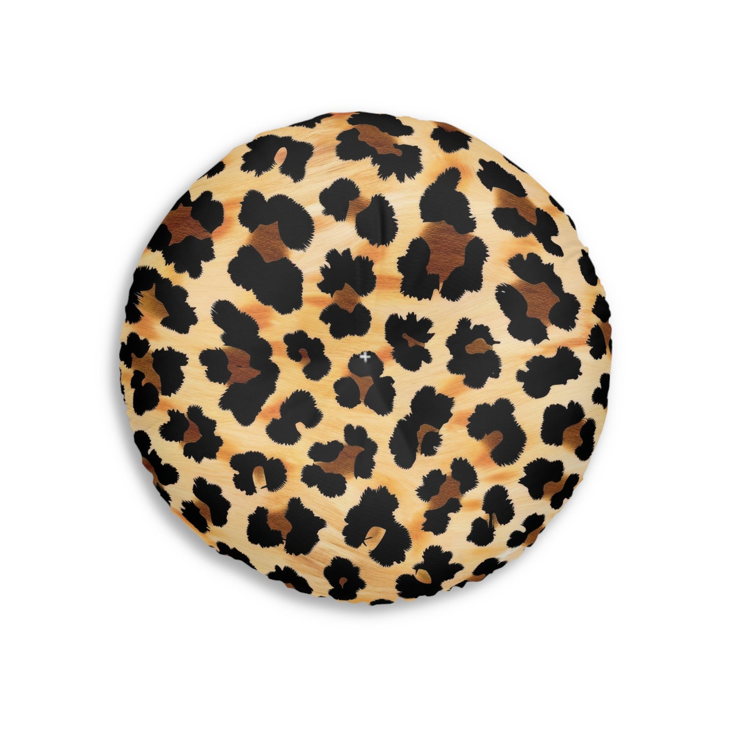 Leopard Print Round Tufted Floor Pillow | Bold Safari Style Meets Plush Comfort