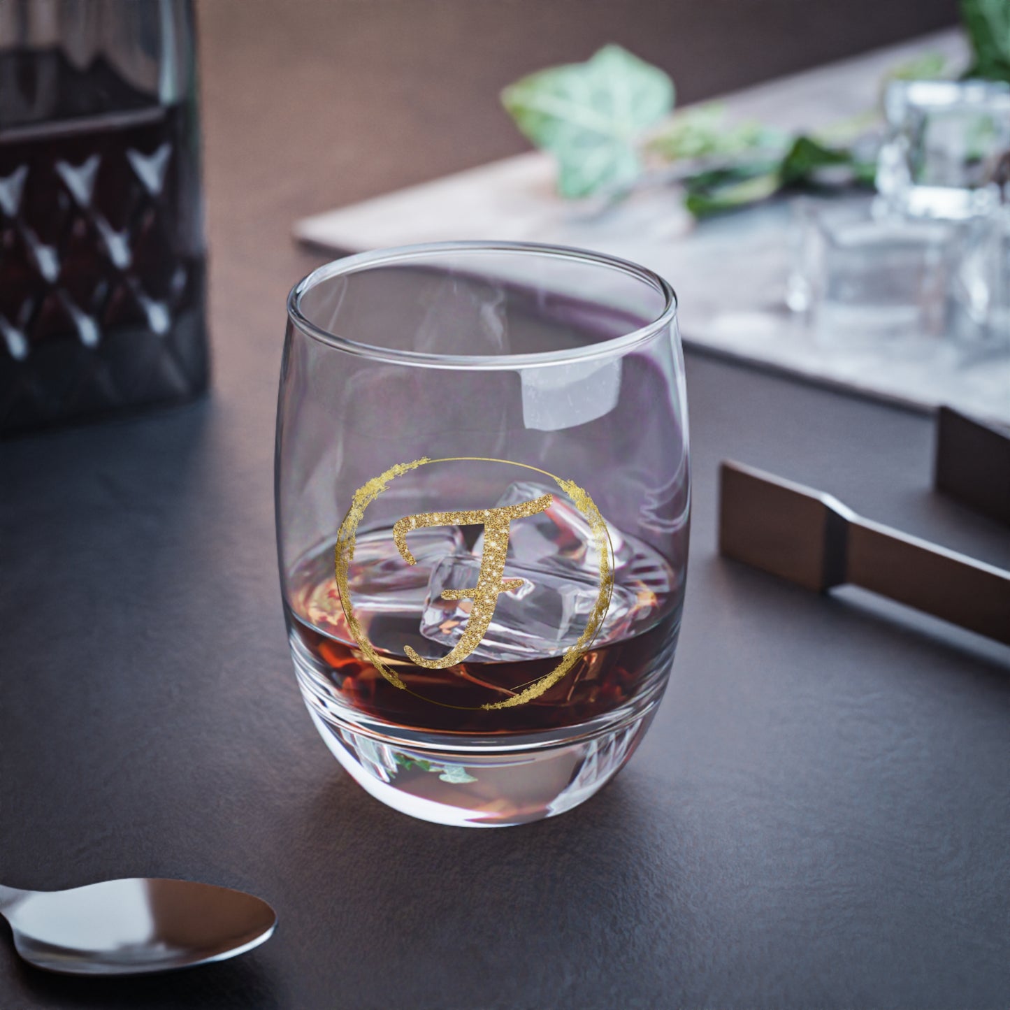 Letter F | Custom 6oz Whiskey Glass – Perfect Personalized Gift, Bar Essential, or Event Prop