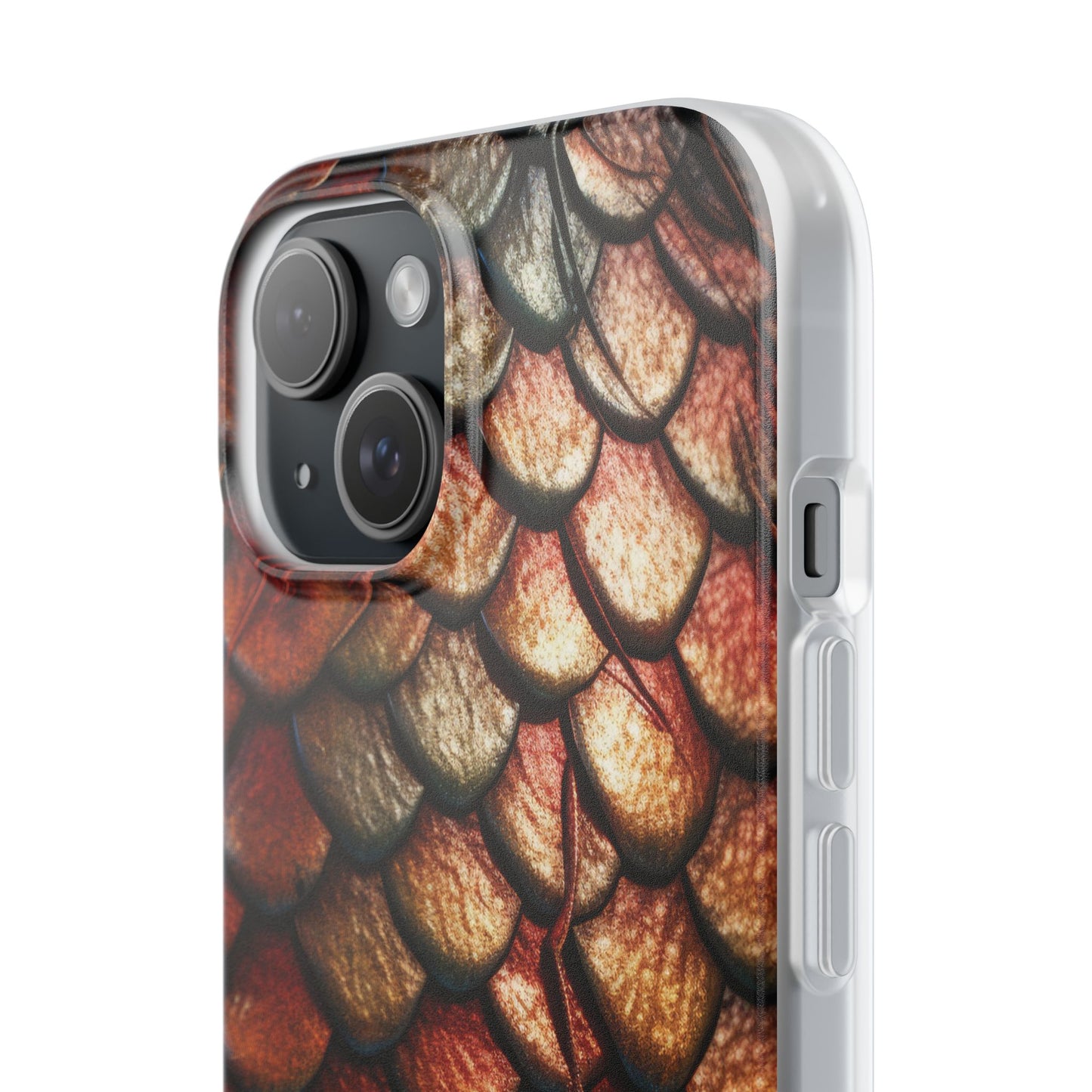 LIMITED EDITION: Enchanging Mystique |  Multi-Color Dragon Scale iPhone Case | Shock-Absorbing TPU Protective Cover, Slim & Wireless Charging Compatible, All iPhone Sizes