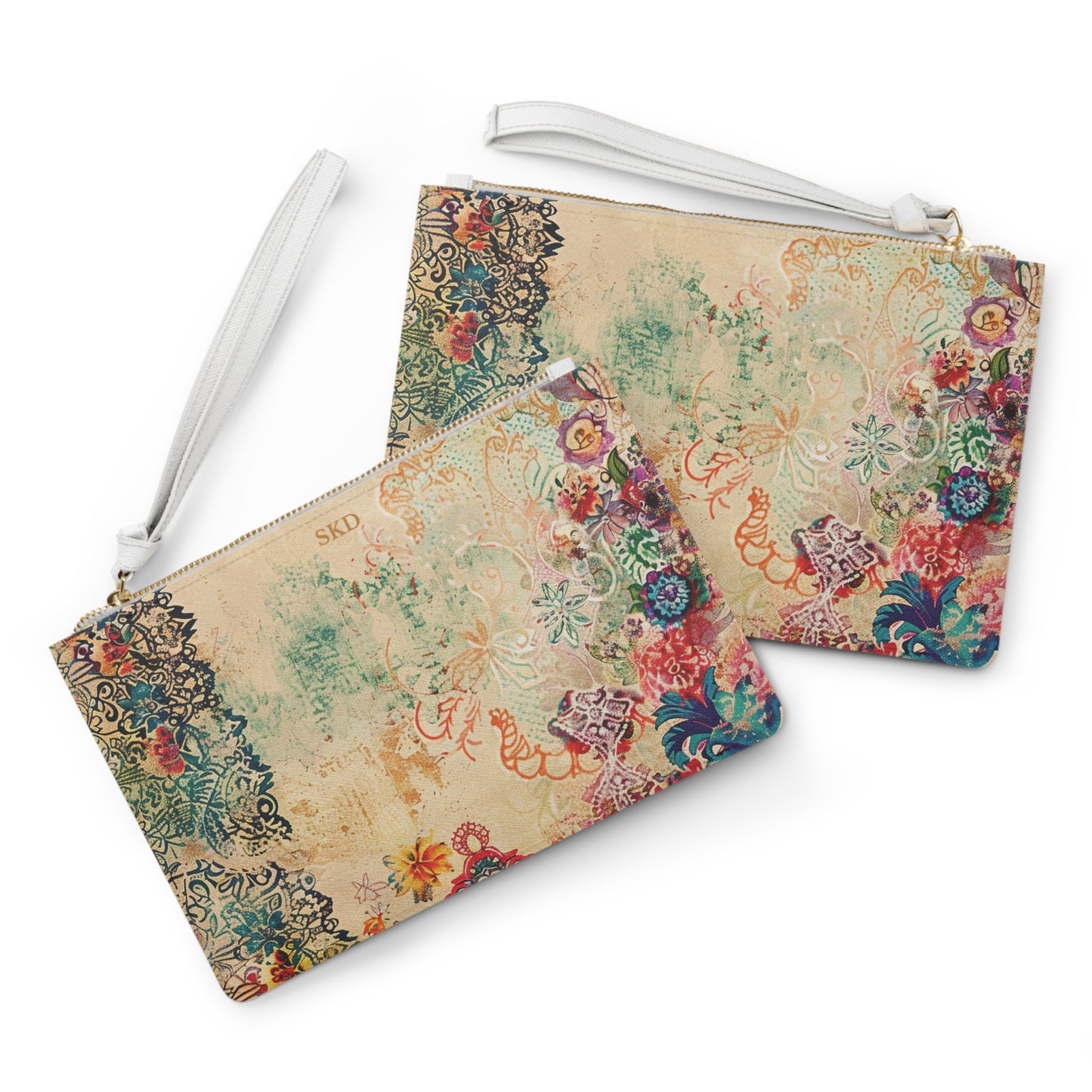 LIMITED EDITION: Timeless Tapestry | Ivory Floral Embroidered Clutch Bag | Delicate Garden Luxury for Year-Round Style