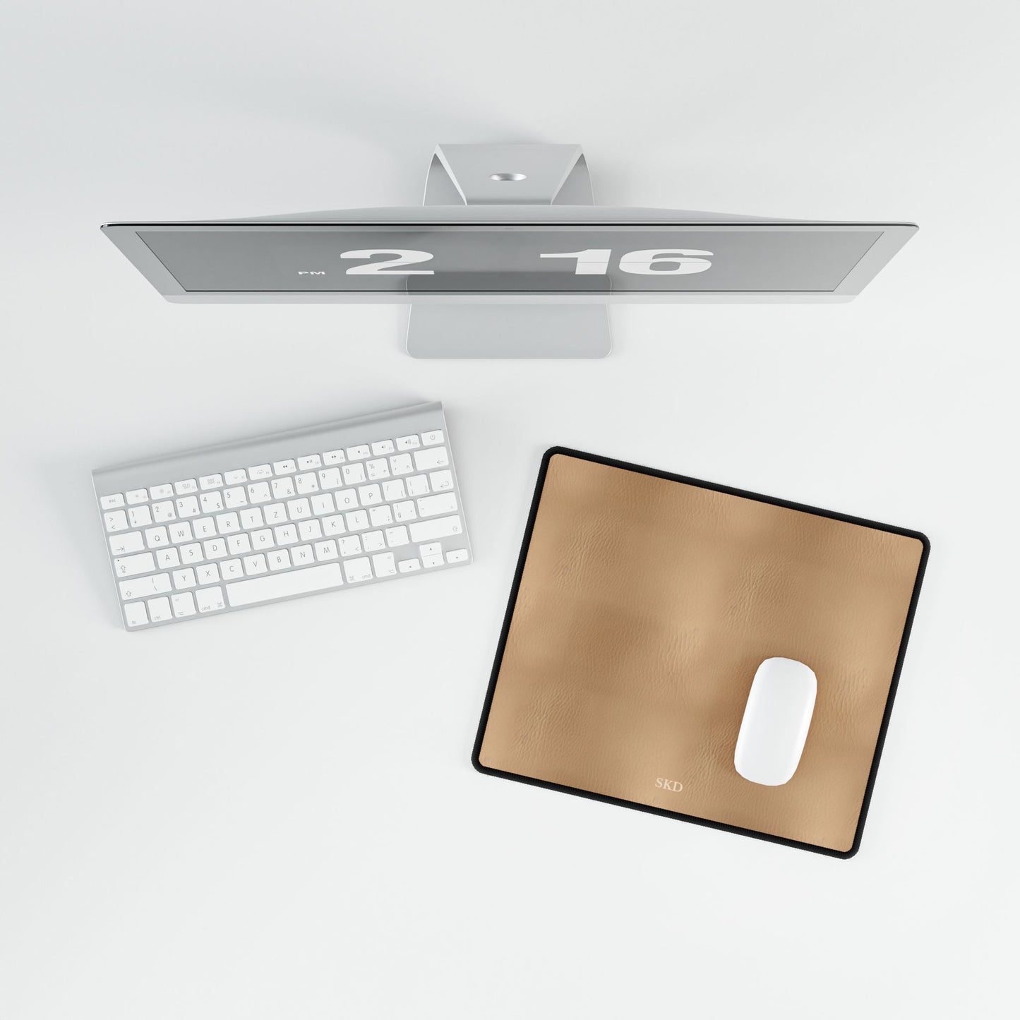 Tawny Reserve | Smooth Tan Faux Leather Computer Desk Mat | Where Timeless Style Meets Everyday Utility