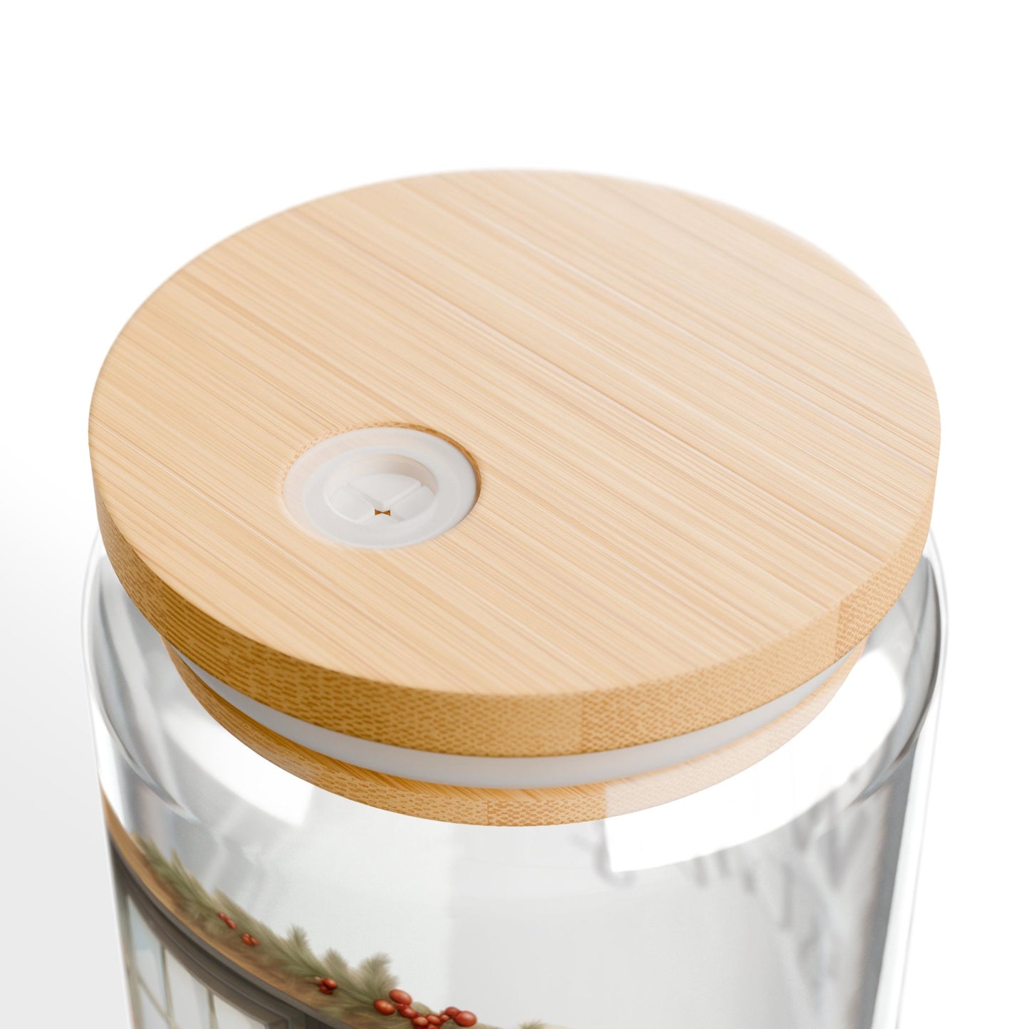 'Have A Sweet Christmas' | 16oz Custom Sipper Glass with Bamboo Lid & Straw – Perfect for Sweet Treats and Family Parties