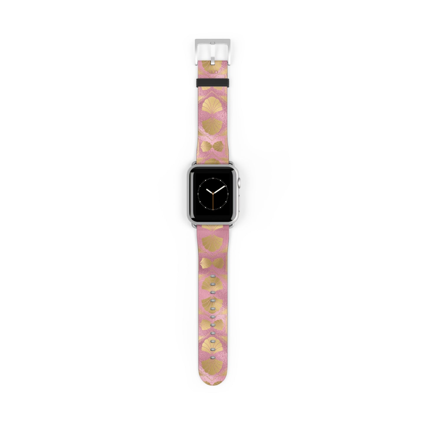 Collector's Vault: Blush Horizon | Soft Pastel Pink & Gold Apple Watch Strap, RoHS, REACH & Intertek Certified | Stainless Steel, All Series Compatible