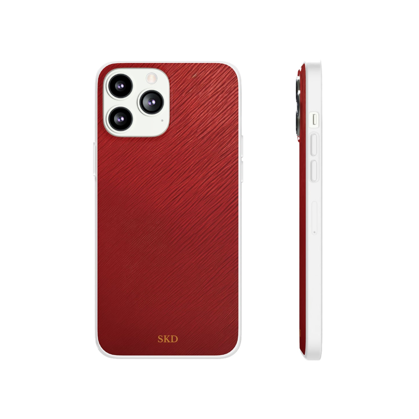Crimson Reverie | Striking Dark Red iPhone Case | Shock-Absorbing TPU Protective Cover, Slim & Wireless Charging Compatible – Unique Tech Gift for All iPhone Sizes