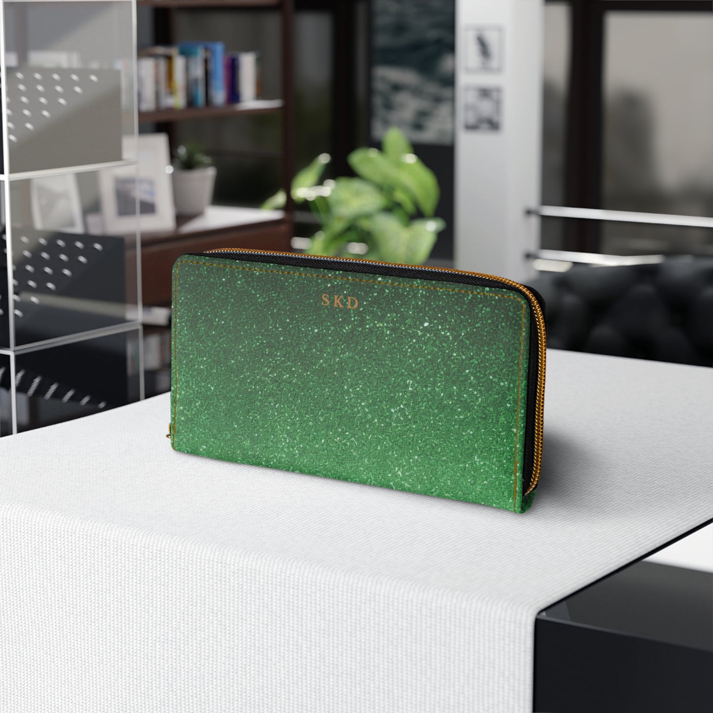 LIMITED EDITION: Emerald Enchantment | Shimmering Fairytale Zipper Wallet | Radiant Sophistication in Every Shade of Courage
