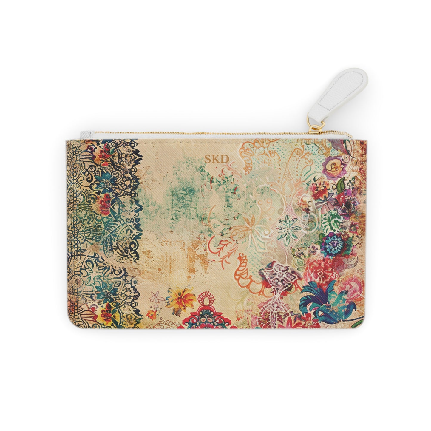 LIMITED EDITION: Timeless Tapestry | Ivory Floral Embroidered Mini Clutch Bag | Delicate Garden Luxury for Year-Round Style