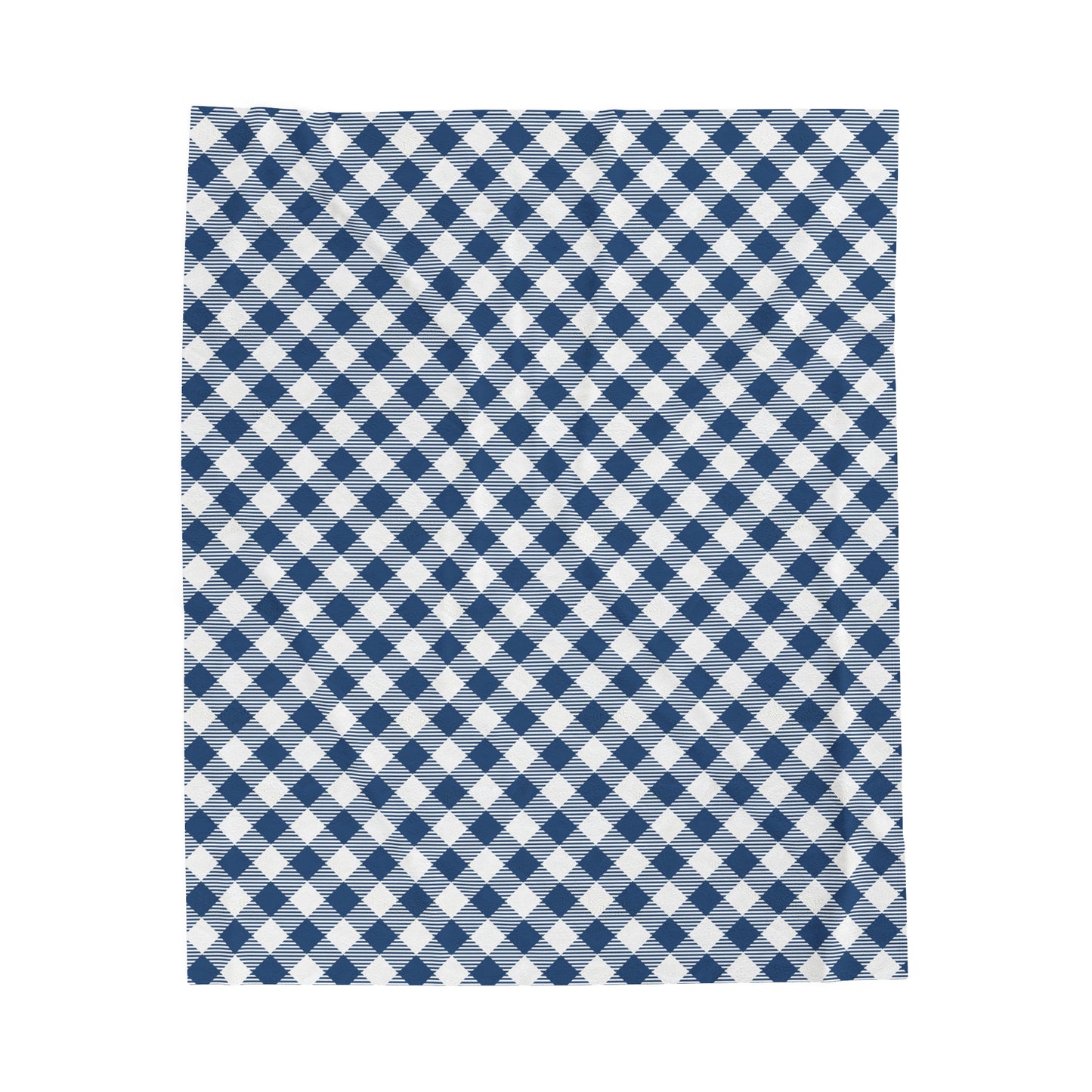 Custom Blue Stripe Plush Velveteen Plaid Blanket – Cozy, Soft, and Perfect for Personalized Gifts | 50x60
