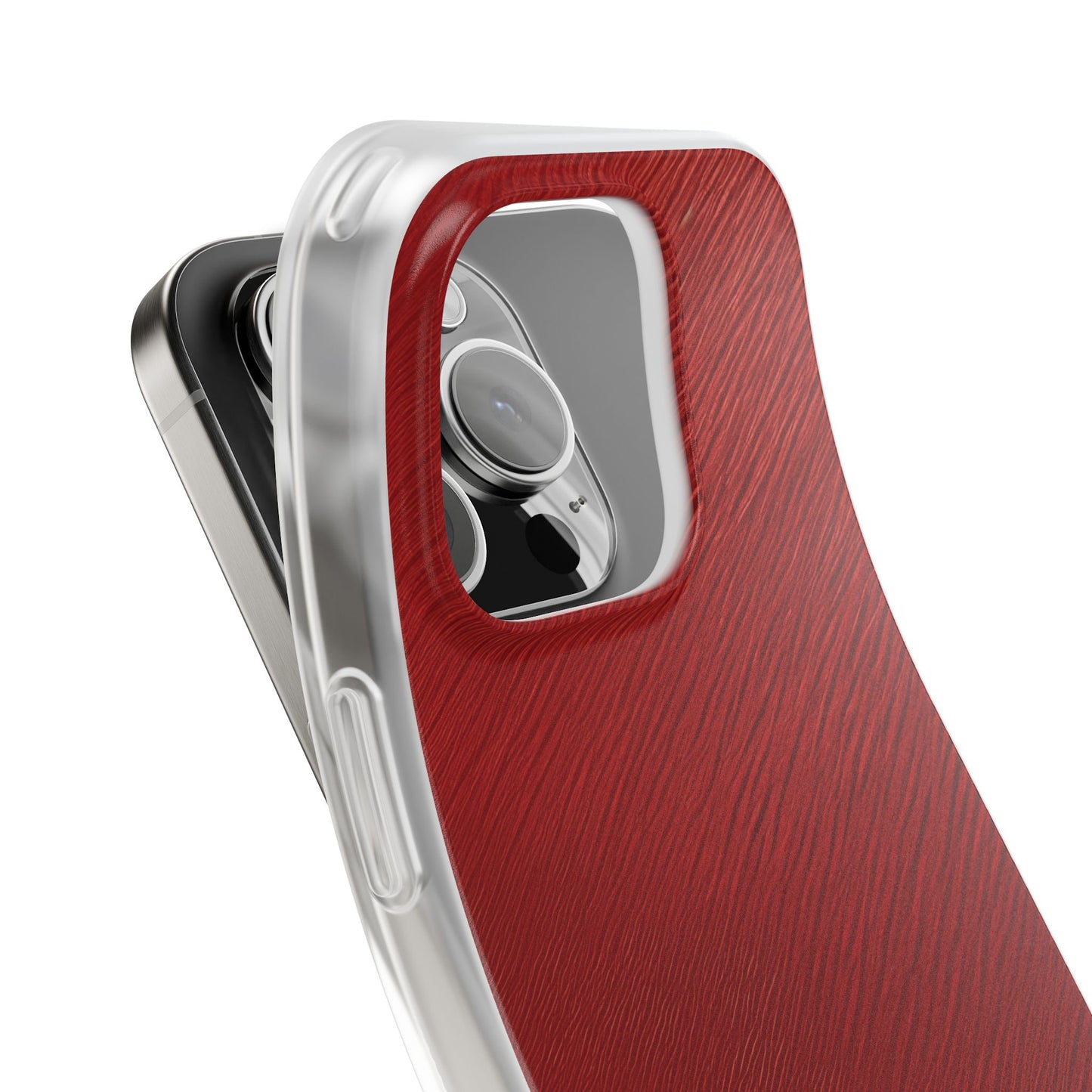Crimson Reverie | Striking Dark Red iPhone Case | Shock-Absorbing TPU Protective Cover, Slim & Wireless Charging Compatible – Unique Tech Gift for All iPhone Sizes