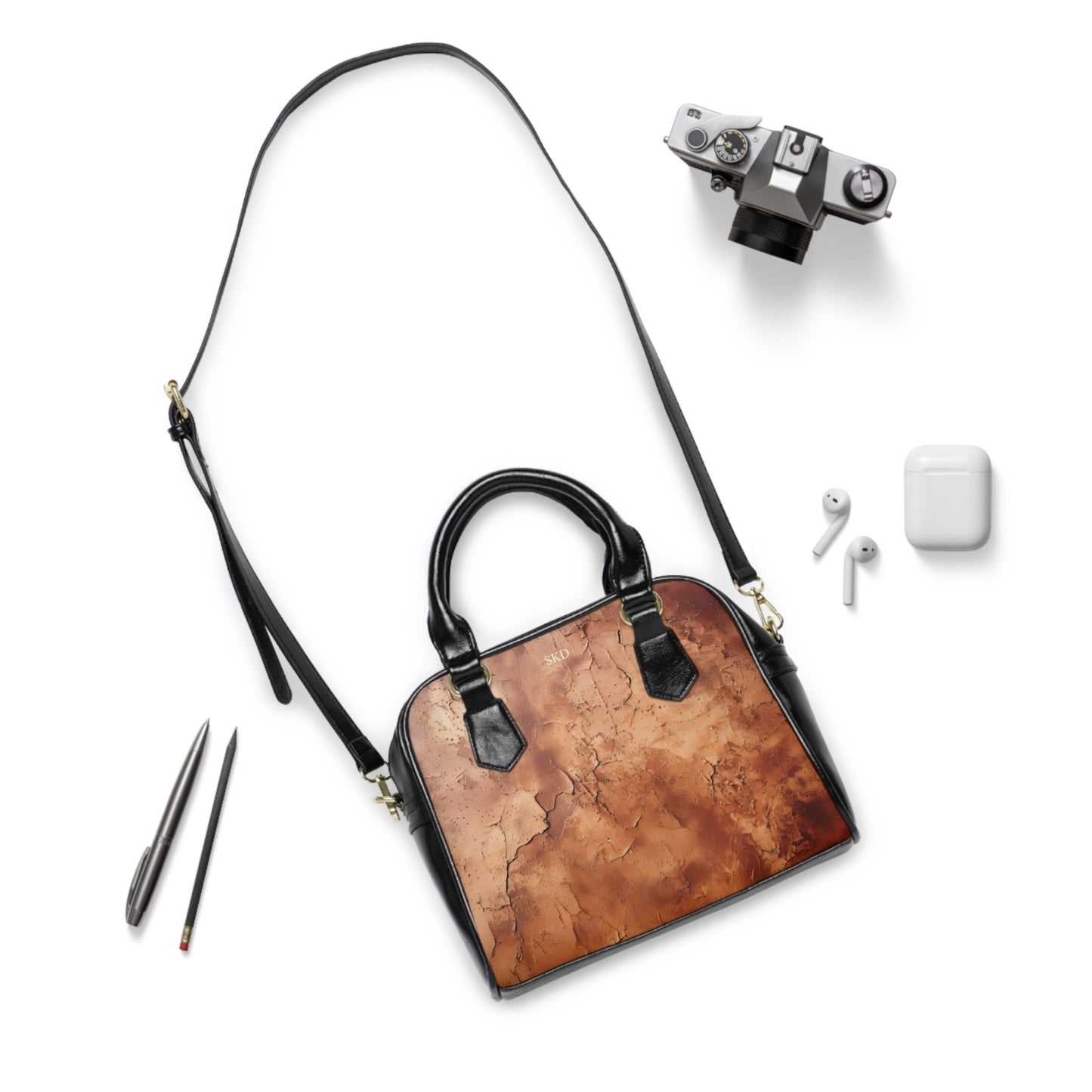 Core Collection: Heritage Luxe | Cognac Brown Faux Leather Handbag | Timeless for the Sophisticated Collector