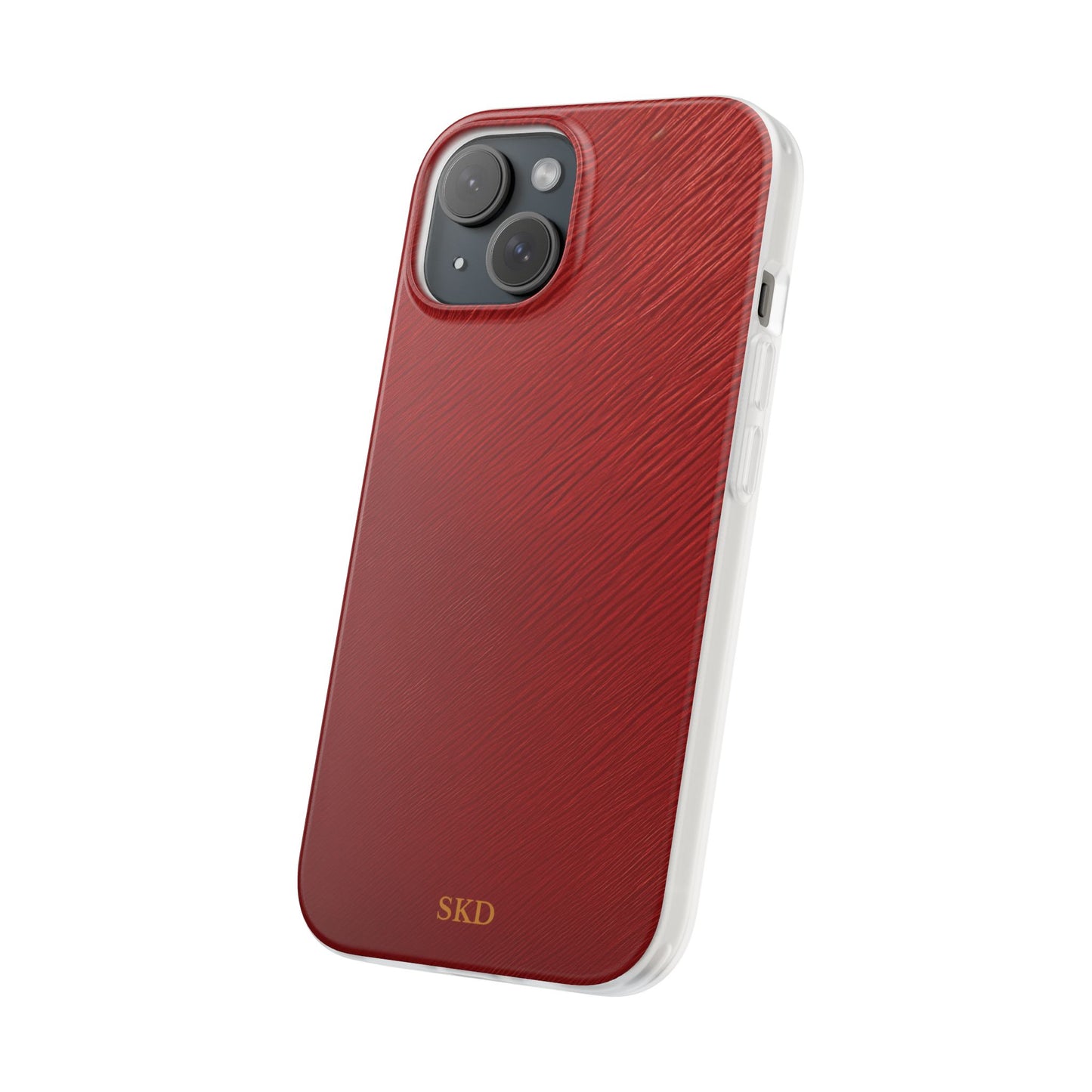 Crimson Reverie | Striking Dark Red iPhone Case | Shock-Absorbing TPU Protective Cover, Slim & Wireless Charging Compatible – Unique Tech Gift for All iPhone Sizes