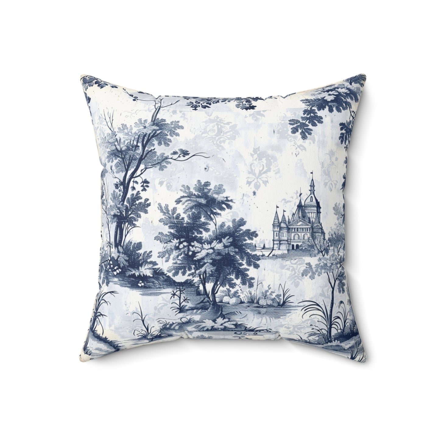 French Chateau Custom Spun Polyester Square Pillow – Stylish Double-Sided Home Décor Accent for a Personalized Touch