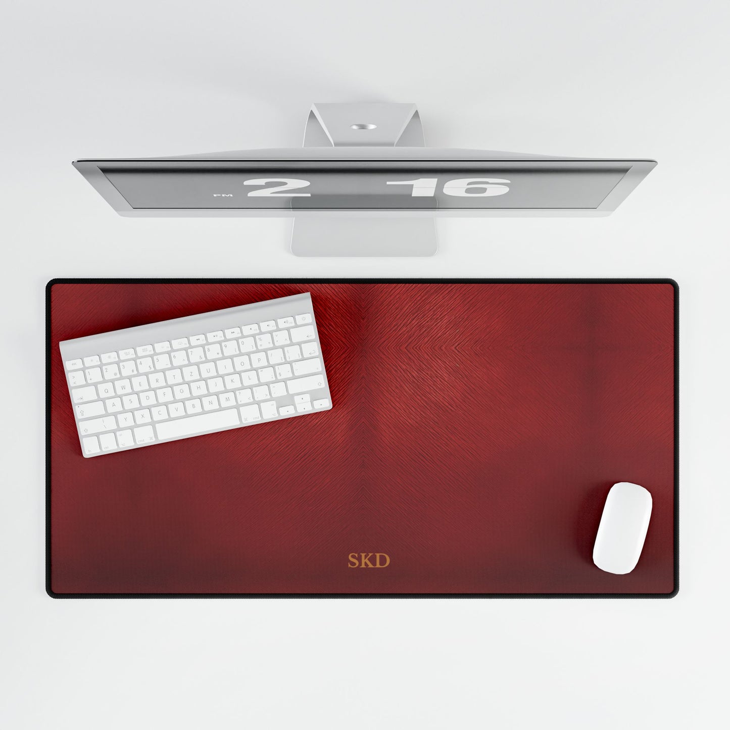 Crimson Reverie | Striking Dark Red Computer Desk Mat | Non-Slip Rubber Base, Smooth Surface for Home Office, Gaming & Creative Spaces